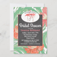 Tropical Soiree Floral Chalkboard Bridal Shower