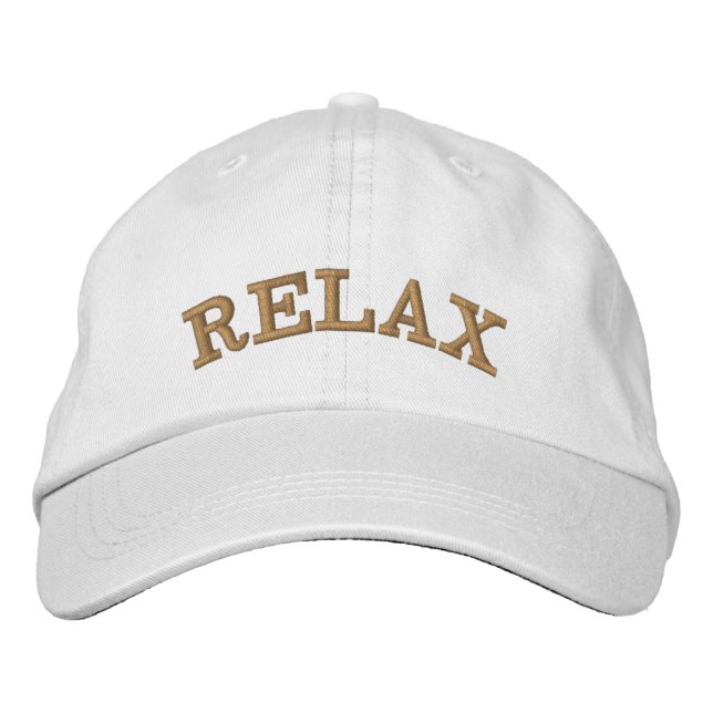 Tropical Spa Coordinates- Relax Embroidered Embroidered Hat (Front)