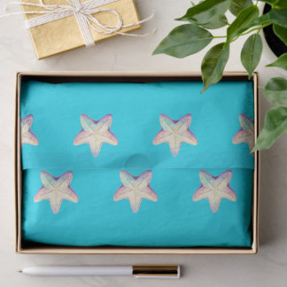 Tropical Sparkling Starfish Christmas Holiday Tissue Paper