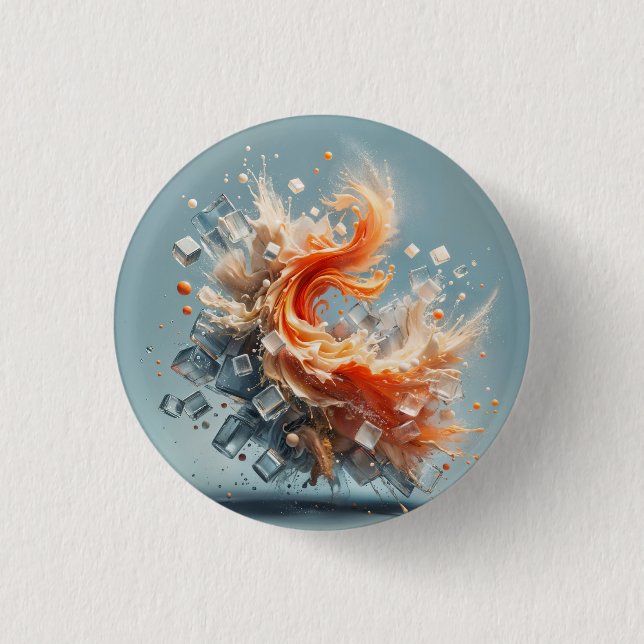 Tropical Splash 3 Cm Round Badge (Front)