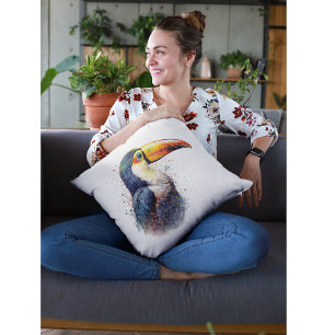Tropical Splendour Toucan Cushion