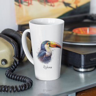 Tropical Splendour Toucan, custom Latte Mug