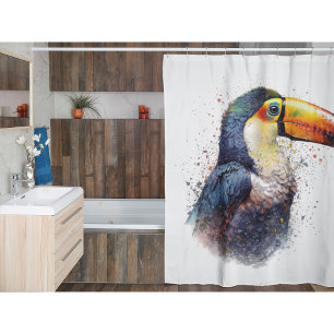 Tropical Splendour Toucan Shower Curtain