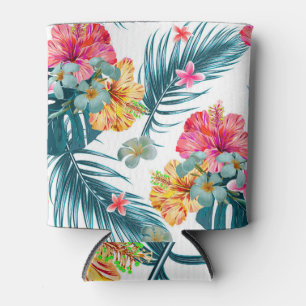 Tropical Spring Bloom: Exotic Floral Wallpaper Can Cooler