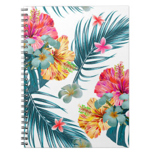 Tropical Spring Bloom: Exotic Floral Wallpaper Notebook