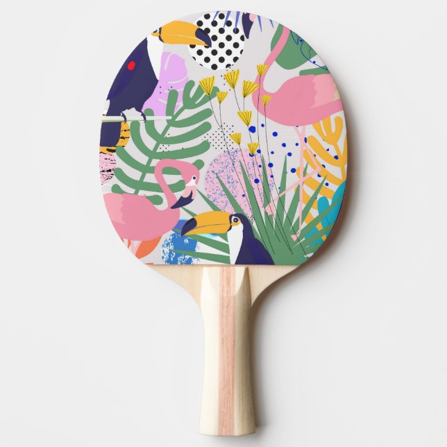 Tropical Spring Ping Pong Paddle (Front)