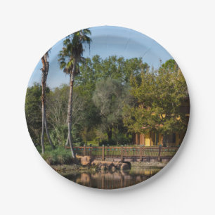Tropical Springs Paradise Paper Plate