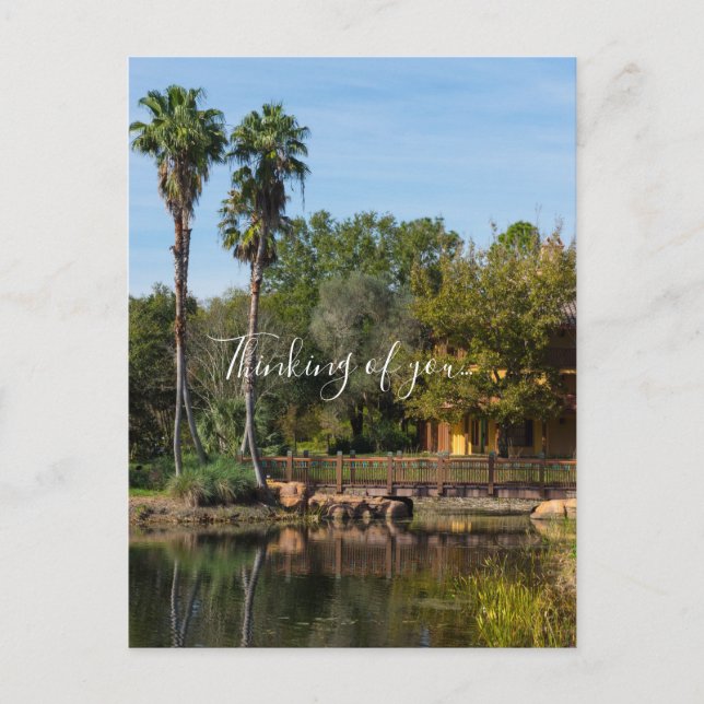 Tropical Springs Paradise Thinking Of You Postcard (Front)