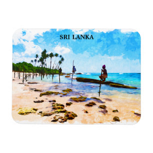 Tropical Sri Lanka Coastline Magnet