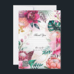 Tropical Stardust Garden Floral Paradise Wedding Invitation<br><div class="desc">Thank You Card. Check out other items in this matching suite.</div>