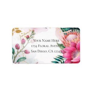 Tropical Stardust Garden Floral Paradise Wedding  Label