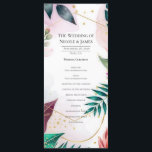 Tropical Stardust Garden Floral Paradise Wedding  Menu<br><div class="desc">Matching items in this design are available.</div>