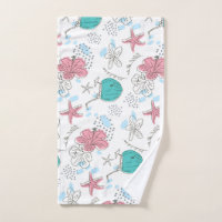 Tropical Starfish and Coconut Cocktails Pattern