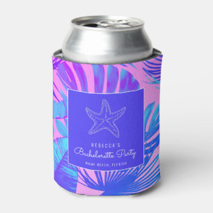Tropical Starfish Beach Bachelorette Party Can Cooler