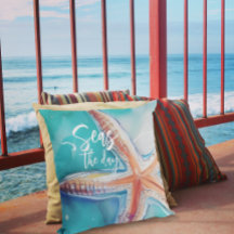 Tropical Starfish Seas the Day Custom Text