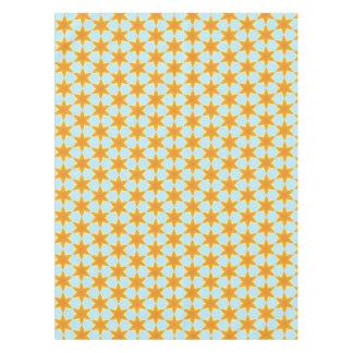 Tropical Starfruit Pattern Blue Orange Tablecloth