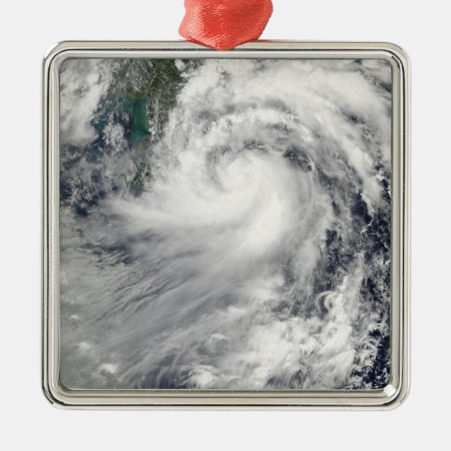 Tropical Storm Chanthu Metal Tree Decoration (Front)
