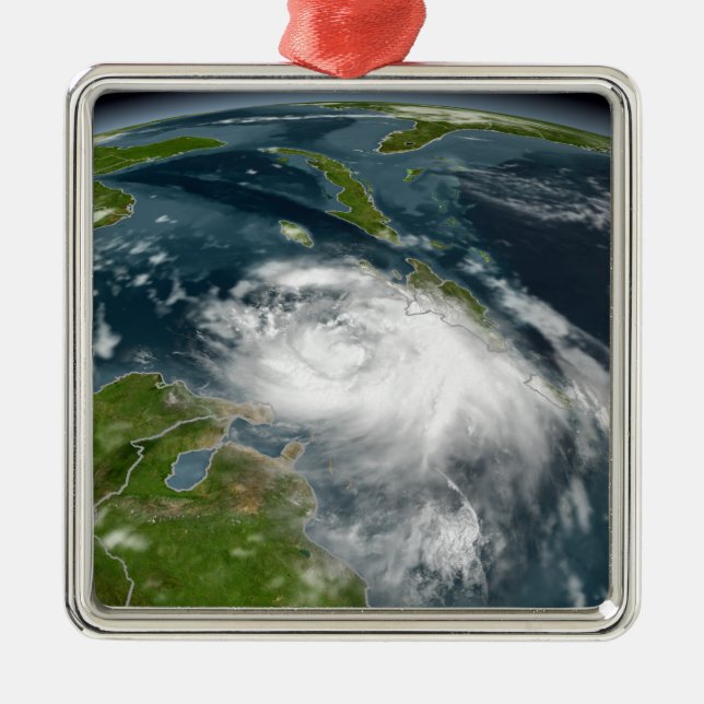 Tropical Storm Dennis Metal Tree Decoration (Front)
