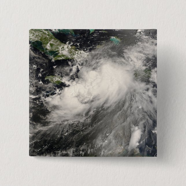 Tropical Storm Gustav in the Caribbean Sea 15 Cm Square Badge (Front)