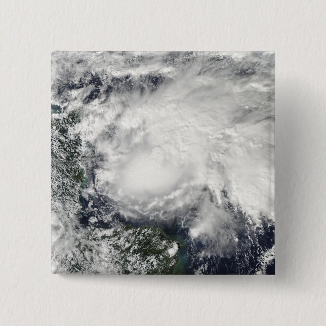 Tropical Storm Ida in the Caribbean Sea 15 Cm Square Badge (Front)