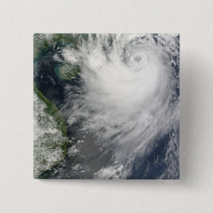 Tropical Storm Koppu nearing landfall 15 Cm Square Badge