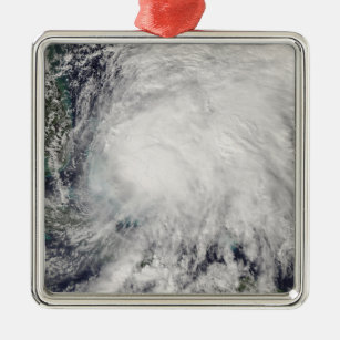 Tropical Storm Noel over the Bahamas Metal Tree Decoration