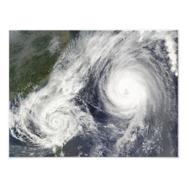 Tropical Storm Parma and Super Typhoon Melor Photo Print (Front)
