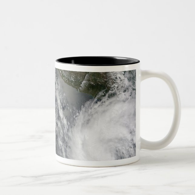 Tropical Storms Blas and Celia Two-Tone Coffee Mug (Right)