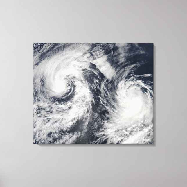 Tropical storms Boris and Cristina Canvas Print (Front)