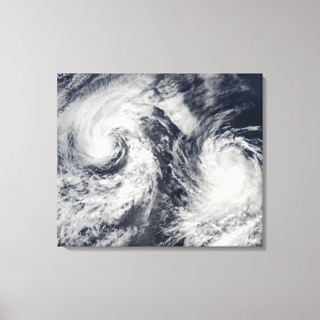 Tropical storms Boris and Cristina Canvas Print (Front)