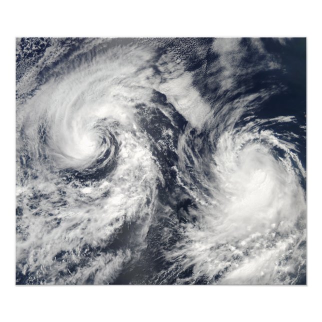 Tropical storms Boris and Cristina Photo Print (Front)