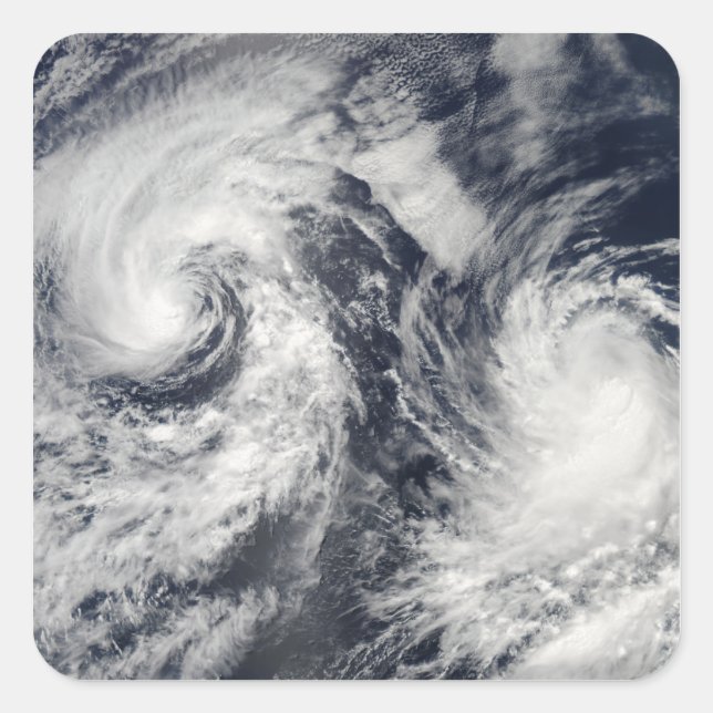 Tropical storms Boris and Cristina Square Sticker (Front)