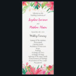 Tropical String Lights Floral Wedding Program Programme<br><div class="desc">These wedding programs feature watercolor tropical flowers, foliage and string lights. The front of the card has the ceremony and the back of the card lists the bridal party. These wedding programs are part of a collection which includes a full range of matching wedding stationery that you can personalise for...</div>