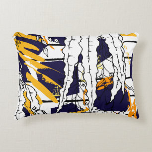 Tropical, stripe, animal motif. Seamless pattern l Decorative Cushion