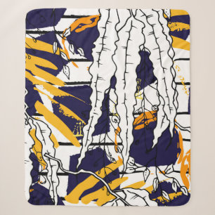 Tropical, stripe, animal motif. Seamless pattern l Sherpa Blanket