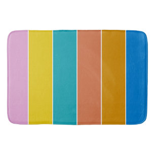 Tropical Striped Colours of Bonaire Bath Mat