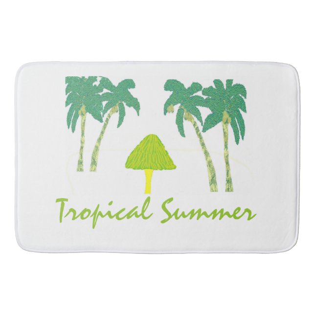 Tropical Summer Bath Mat (Front)