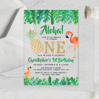 Tropical Summer Beach Luau Boys 1st Birthday