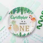 Tropical Summer Beach Luau Boys 1st Birthday Paper Plate<br><div class="desc">Celebrate in style with these trendy 1st birthday party paper plates. The design is easy to personalise with your own wording and your family and friends will be thrilled when they see these fabulous party plates.</div>