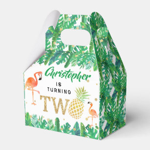 Tropical Summer Beach Luau Boys 2nd Birthday Favour Box