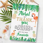 Tropical Summer Beach Luau Boys Baby Shower Thank You Card<br><div class="desc">Say thank you in style with these trendy baby shower thank you cards. The template wording is easy to personalise and your family and friends will be thrilled when they receive these fabulous thank yous.</div>