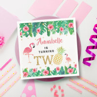 Tropical Summer Beach Luau Girls 2nd Birthday