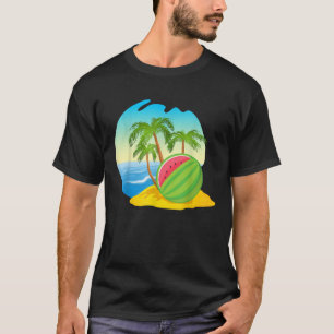 Tropical Summer Beach Palm Trees Ocean Exotic Wate T-Shirt