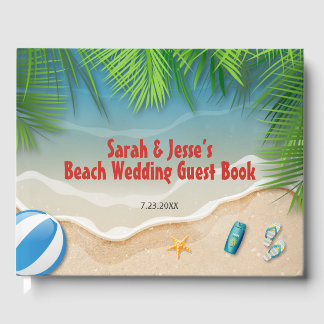 Tropical Summer Beach Party Guest Book