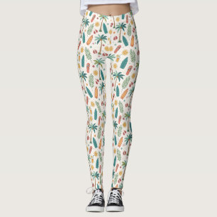Tropical Summer Beach Pattern (1) Leggings