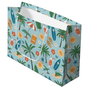 Tropical Summer Beach Pattern (2) Large Gift Bag