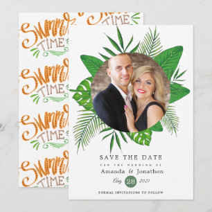 Tropical Summer Beach Photo Wedding Save The Date