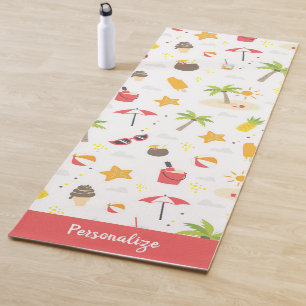 Tropical Summer Beach Zen Yoga Personalised Mat