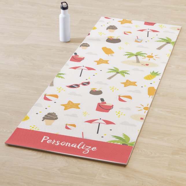 Tropical Summer Beach Zen Yoga Personalised Mat (In Situ)