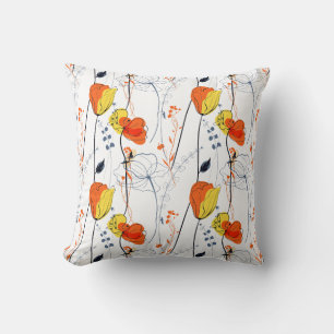 Tropical summer   Beautiful yellow  florals Design Cushion